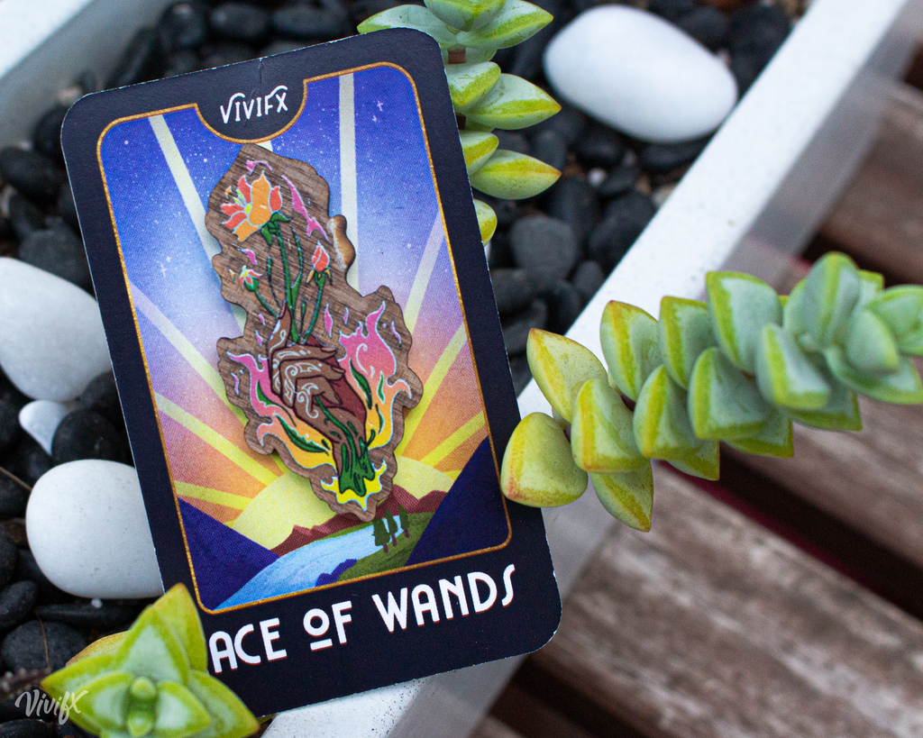 Minor Arcana Aces Wooden Pins