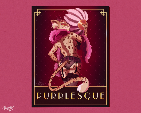 Purrlesque - Original Vintage Furry 8.5x11 Print