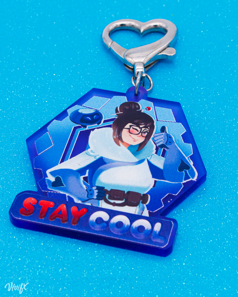 Stay Cool Mei from Overwatch Single Sided Charm